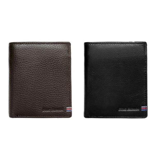 BM88 부드러운 소가죽 남성 중지갑 캐주얼 정장 지갑