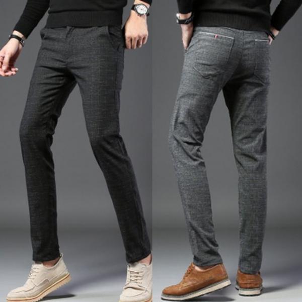 남성 슬림핏 정장바지 캐주얼팬츠 신축성 패션