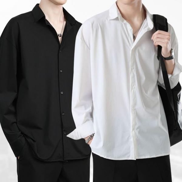 남자 셔츠 남성 링클프리  무지 정장 남방