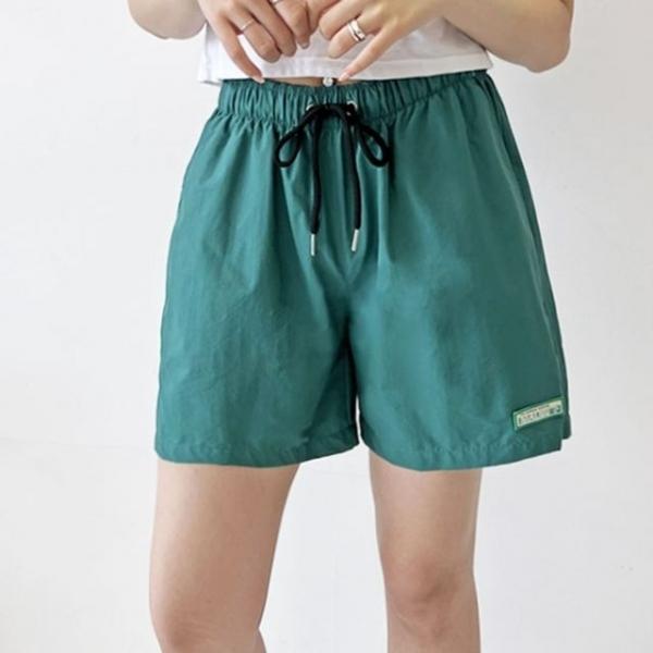 우븐 여성 반바지 밴딩팬츠 여자 트레이닝 운동 바지