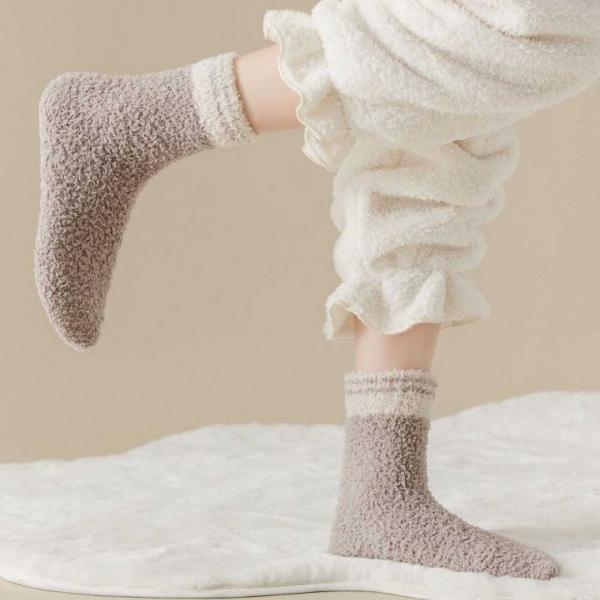 [싸더라] 극세사 수면양말 방한 보온양말 털신 덧신
