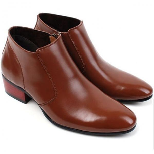 남자 가죽 앵클 부츠 고급 정장 하이탑 구두 슈즈