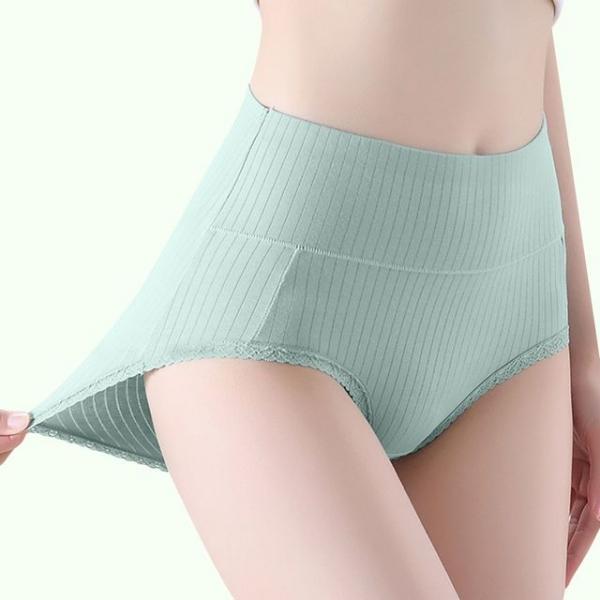 순면 하이웨스트 여자 팬티 햄라인 데일리 뱃살 보정