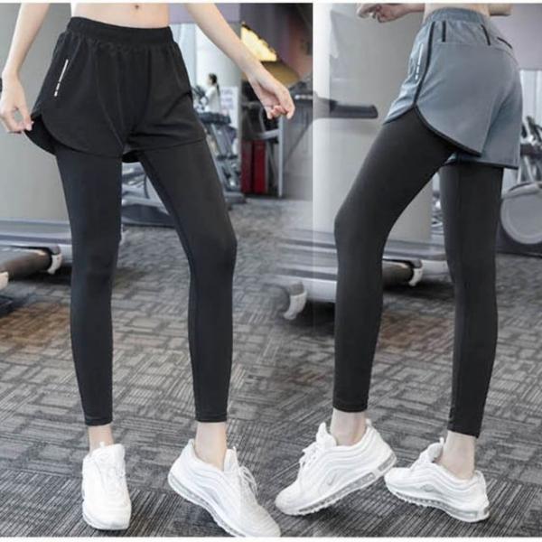 헬스 요가 홈트 여자 지퍼 포켓 일체형 반바지 레깅스
