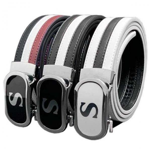 라운딩 에스 가죽벨트 / 남자 남성 골프 버클