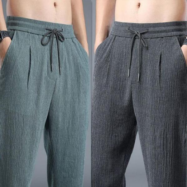 남자 바지 스판 밴딩 팬츠 9부 고무줄 여름 편한