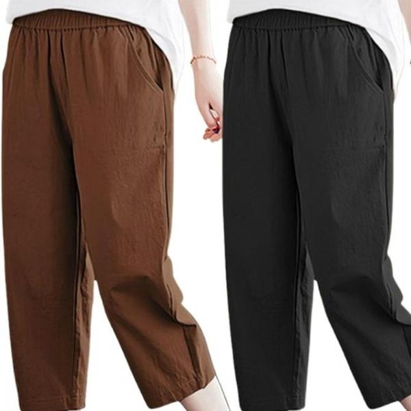 여성 7부 아이스 냉장고 팬츠 시원한 여름바지 반바지