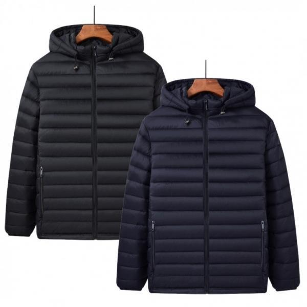 [히트템] 컨백스 남성용 경량 패딩 점퍼 모자탈부착형