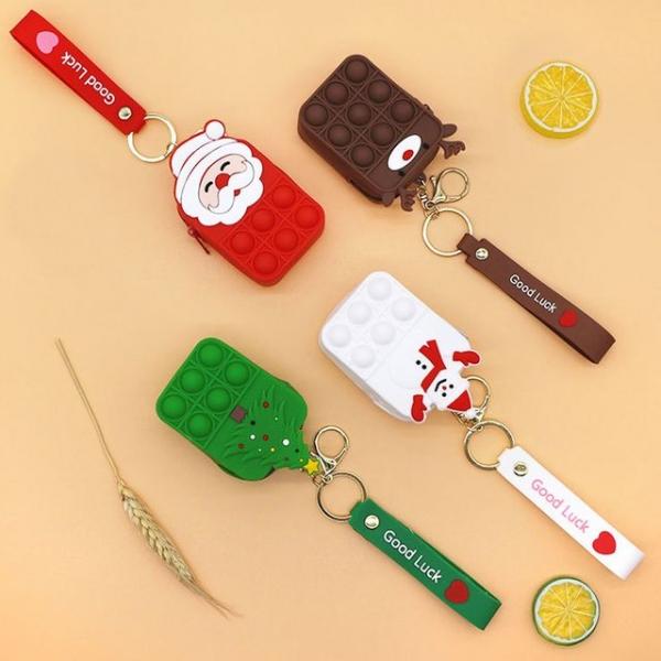 크리스마스 푸쉬팝 동전지갑 키링 팝잇 선물