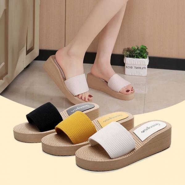 여성 슬리퍼 5cm통굽 슬리퍼 사무실 샌들 실내화