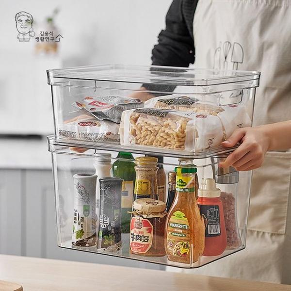 투명 수납함 다용도 정리함 펜트리  중형
