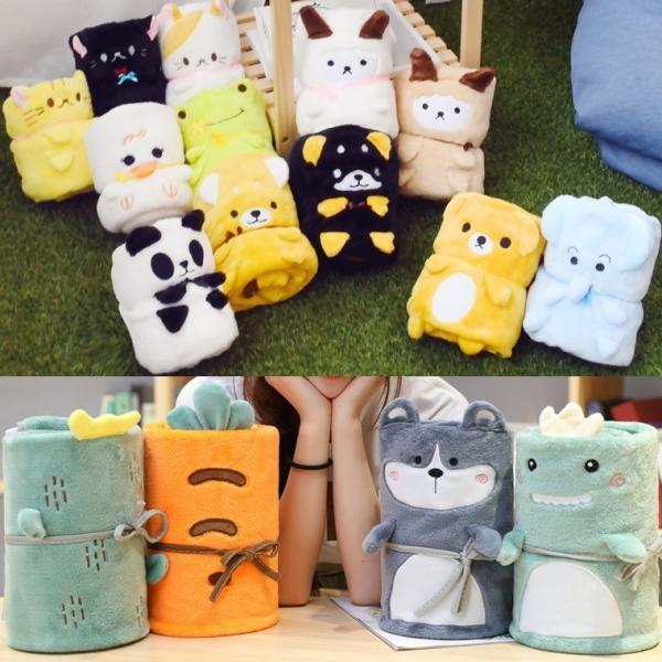 [히트템] 캐릭터담요 극세사 무릎담요 학교 애니멀담요 opp포장