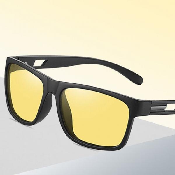 남성 편광 골프 운전 패션 선글라스 블랙옐로우