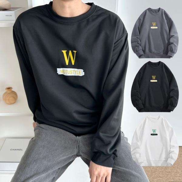 긴팔 라운드 티셔츠 간절기 남성 프린팅 맨투맨