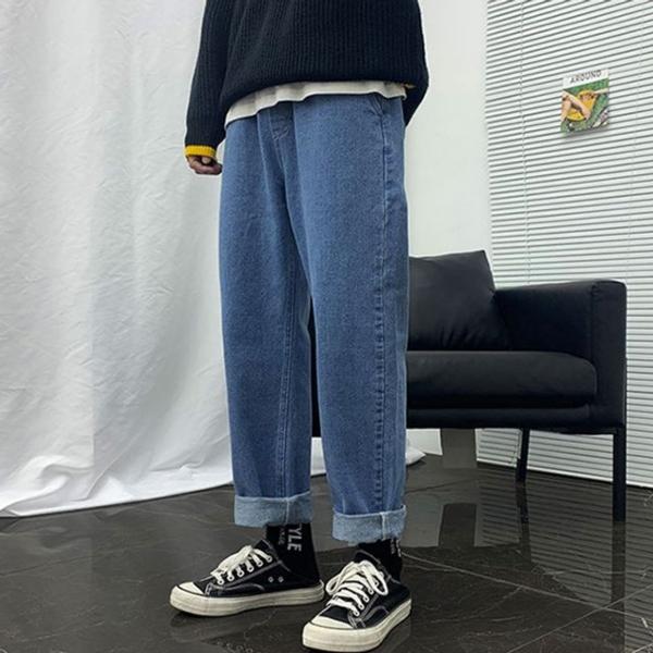 남성 캐주얼 밴딩 데님 청바지