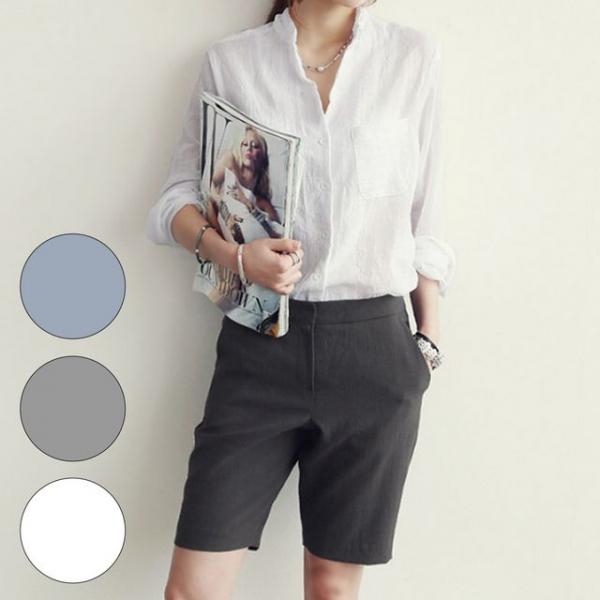 여자 긴팔 셔츠 오버핏 린넨 블라우스 캐주얼 남방