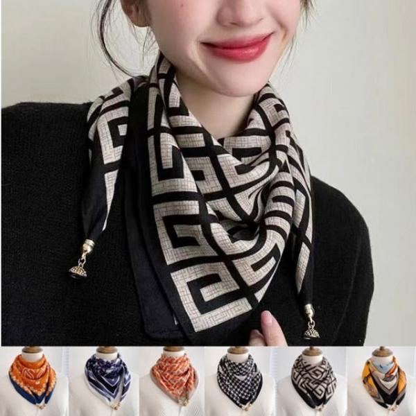 여성 고급스럽고 매력적인 패턴 마그네틱 자석 스카프
