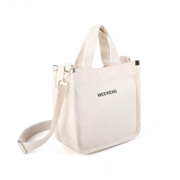 여성 미니 캔버스 토트백 데일리 에코백 크로스백