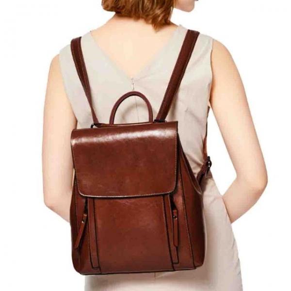 신상 여성 가죽 백팩 데일리 책가방 고급 브라운 가방