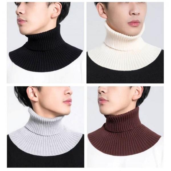 가을 겨울 남성 페이크 히든 니트 목폴라 넥워머