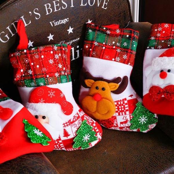 크리스마스 포인트 트리 장식 양말주머니 데코 J-8