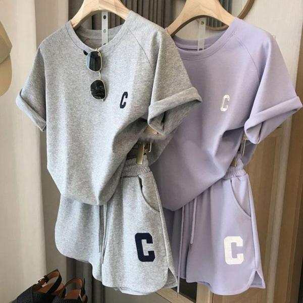 LND 스포티C 반팔 반바지 세트 여름 츄리닝 여성 운동