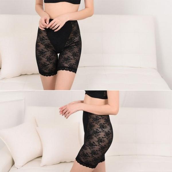 (쏘로사떼)플라워 레이스 복부파워넷 여성 사각거들