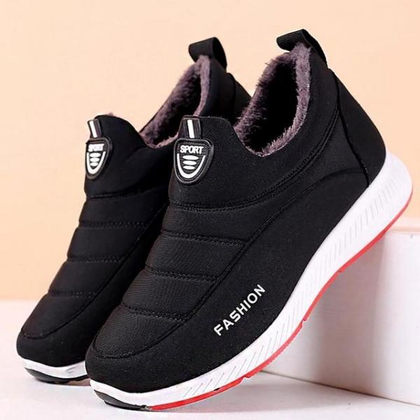 남성 겨울 신발 따뜻한 털 안감 패딩 슬립온 방한화