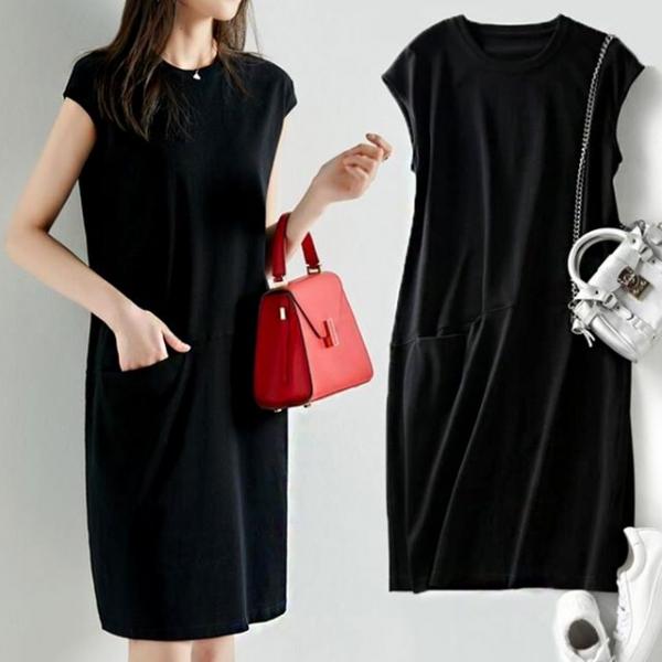 시원한 소재 여성 여름 데일리 데이트 패션 쿨 원피스