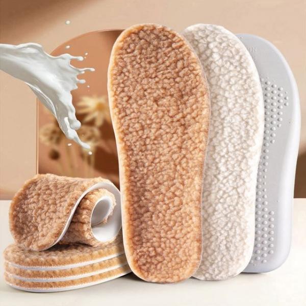 겨울 따뜻한 양털 라텍스 깔창 보온 신발 밑창 인솔