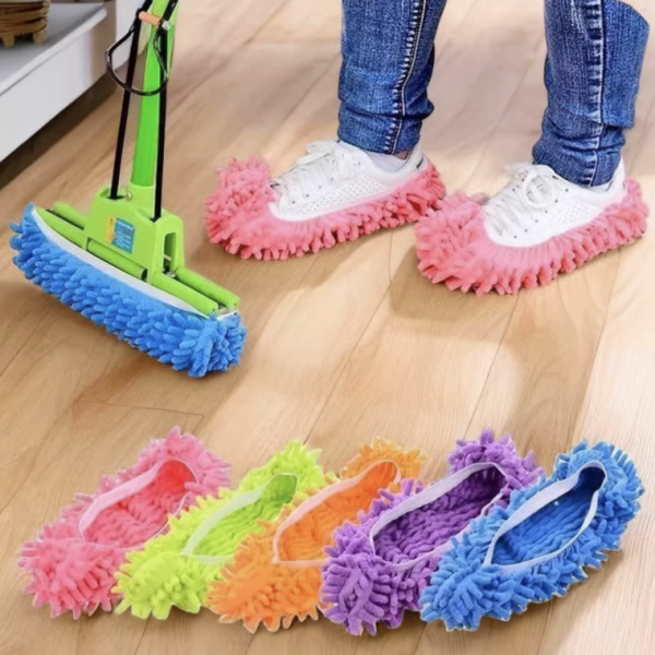 [ABC0471] 바닥청소 걸레 신발 극세사 슬리퍼 (1쌍 2개가격) 당일배송