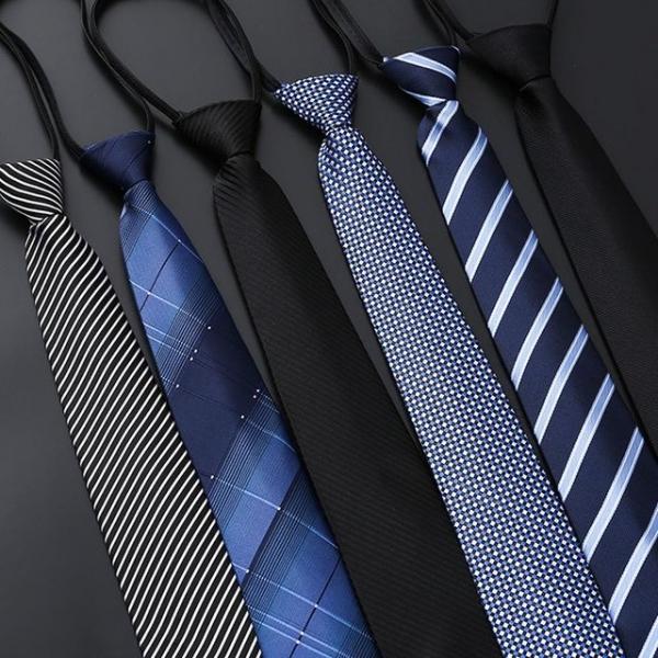 남자 정장 자동 지퍼 남자넥타이 타이