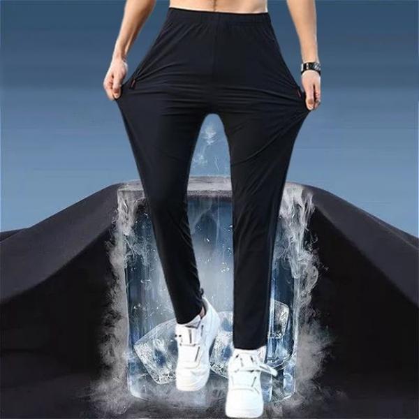 남자 여름 아이스 쿨링 스판 밴딩 슬랙스 팬츠 바지