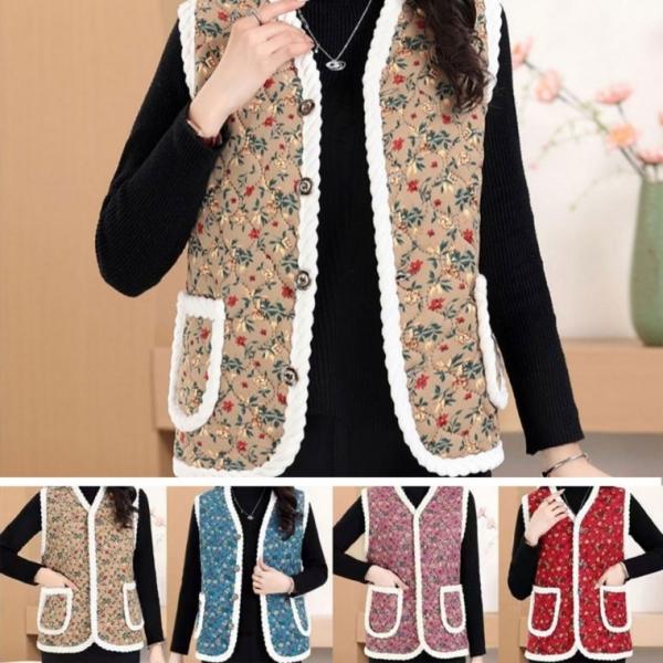 양털 조끼 누빔 털조끼 어머니 할머니 사무실 작업 김장 겨울 방한 조끼