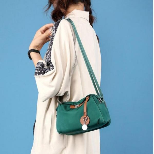 여자 데일리 일상 패브릭 레이어 미니 크로스백 가방