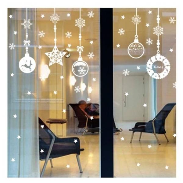 크리스마스 겨울X-MAS 스티커 눈꽃파티볼 FDX-2102
