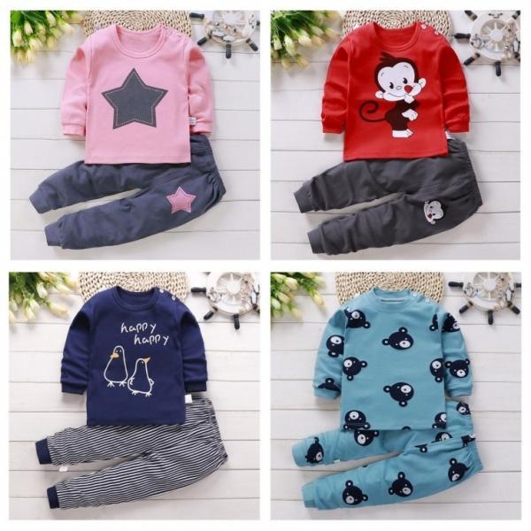 캐릭터 내의세트 남아 여아 공용 순면 100% 아동 내의 내복 상하세트 키즈 주니어 어린이 실내복 잠옷