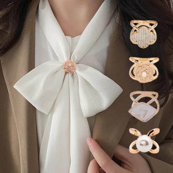 스카프링 여성 쁘띠 스카프 고리 진주 악세사리 FM921