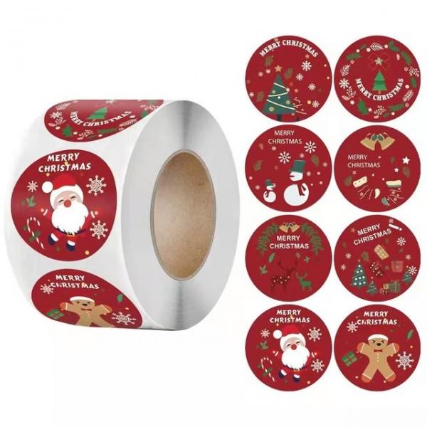 메리 크리스마스 스티커 3.8cm 1롤(500개)
