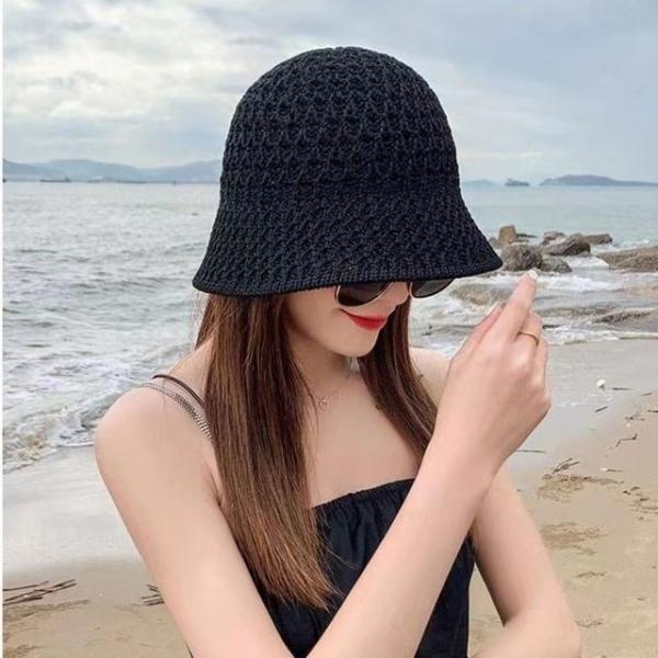 여성용 왕골 메쉬 여름 벙거지 모자