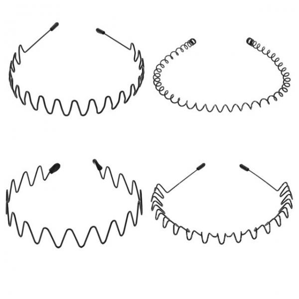 남녀공용 남자 헤어 머리띠 철사머리띠 4가지디자인