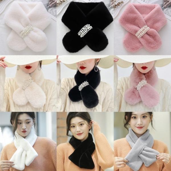 블링블링 뽀송뽀송 목도리 머플러 토끼쁘띠목도리 에코퍼 여자 남자 커플 스카프 목도리