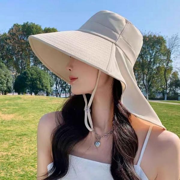 여성 챙넓은 와이드 플랩캡 여름모자 썬캡