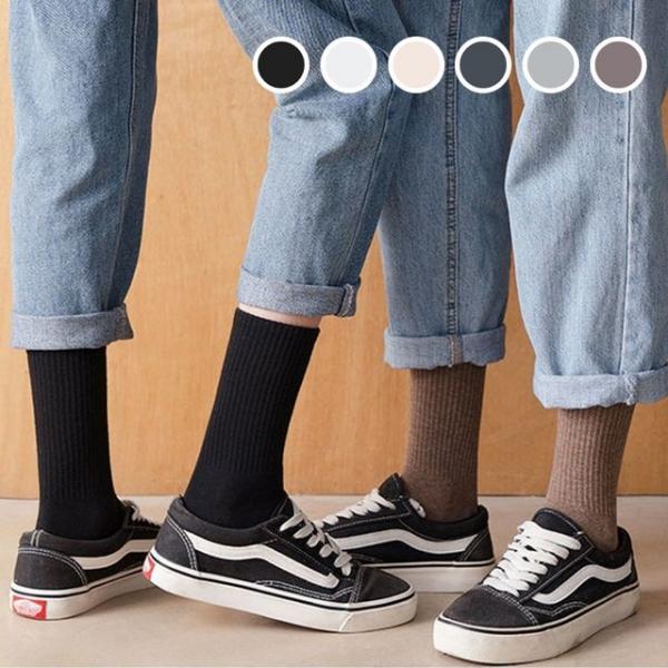 도톰한 겨울 학생 따뜻한 골지 주름 목긴 장목 양말