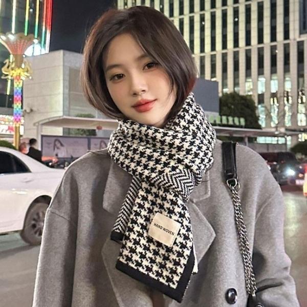 [당일배송] 남녀공용 니트 제비 롱 머플러 겨울 커플 머플러 목도리 (니트 제비 롱 머플러)