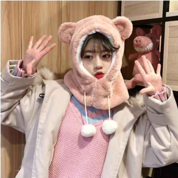 -당일출고- 통통이 곰돌이 워머 겨울 따뜻한 방한 모자