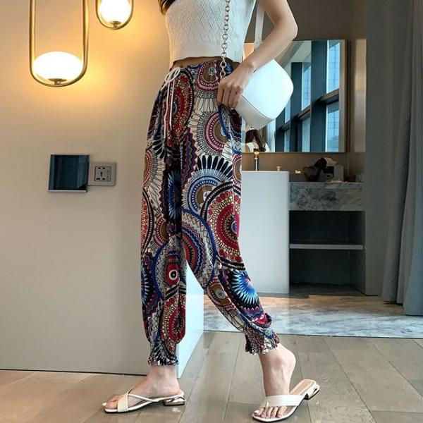 썸머바지 여성 밴딩 쿨바지 아이스 고무줄 시원한