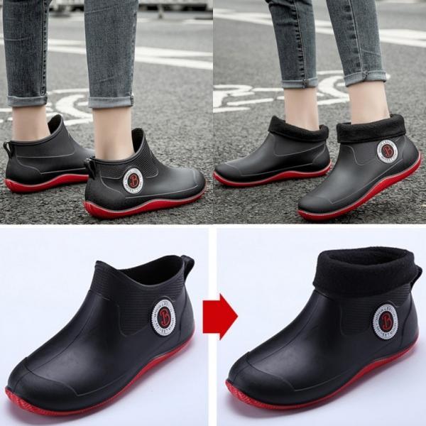 작업 주방화 털 장화 조리 방한 방수 신발 다용도