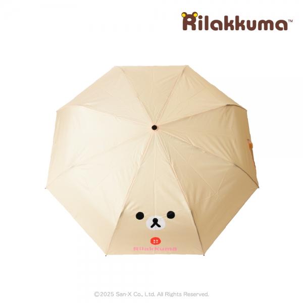 코리락쿠마 얼굴 3단 수동우산 55cm