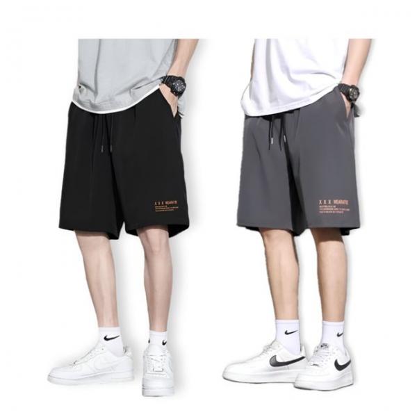 (별별창고) 남자 5부 밴딩 팬츠 와이드 반바지